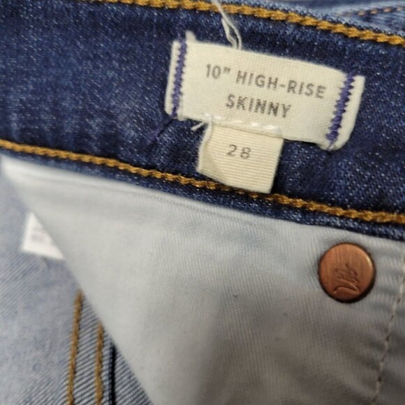 Madewell 10" High-Rise Skinny Jeans.  Size 28. Excellent Condition Pre-owned - Picture 8 of 9